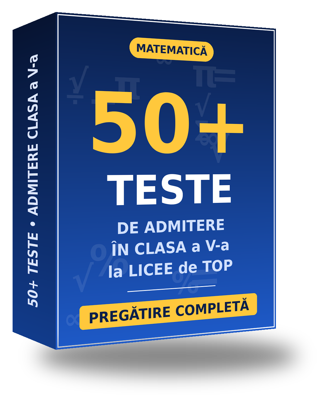 Pachet: 50+ teste de admitere în clasa a V-a la matematică